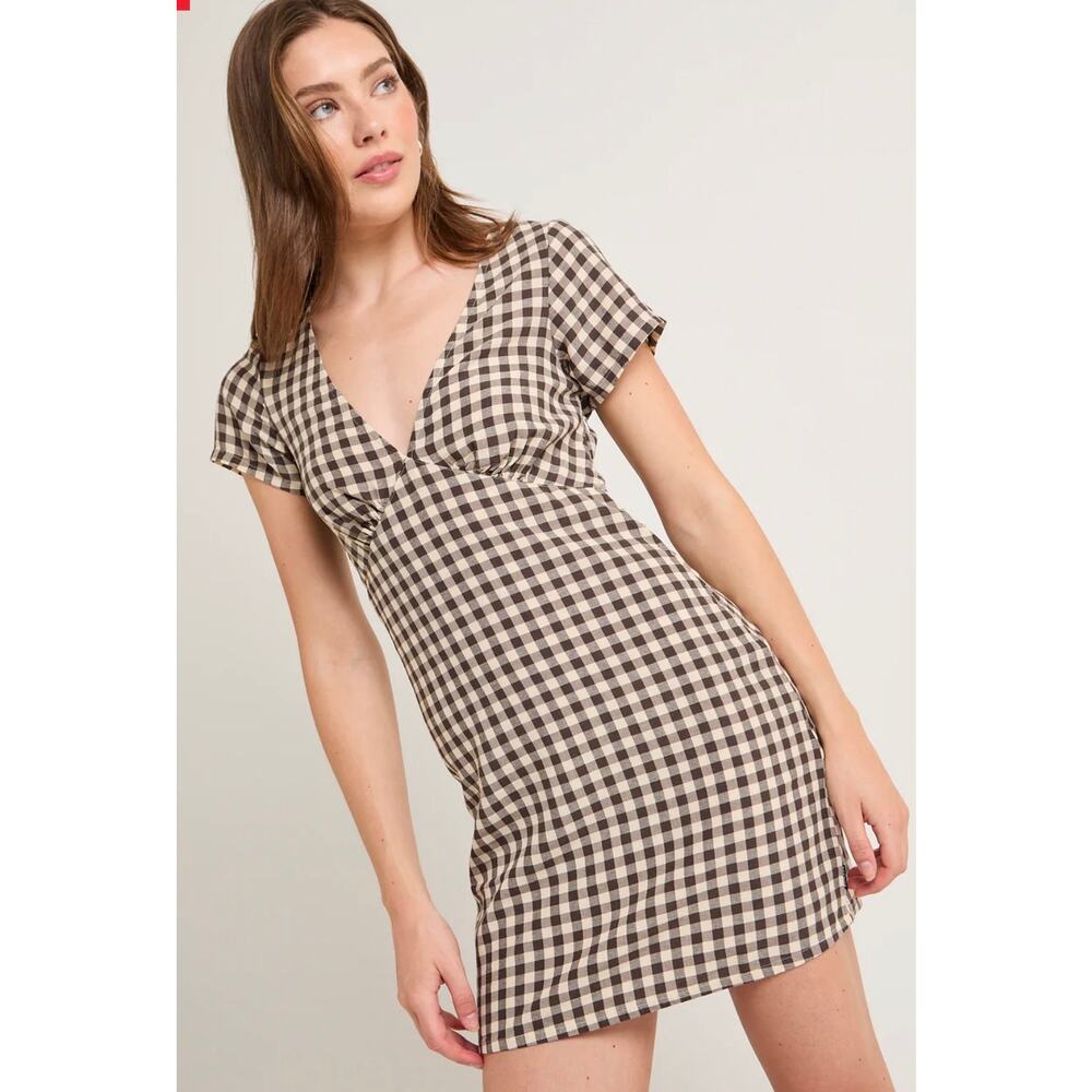 AFENDS Gambet Check Tea Dress in Size Small or Size 4
